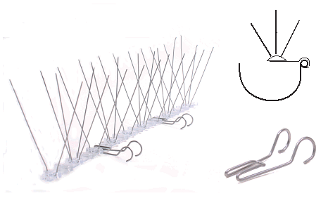 Anti Bird Roosting Spike Installing Clips