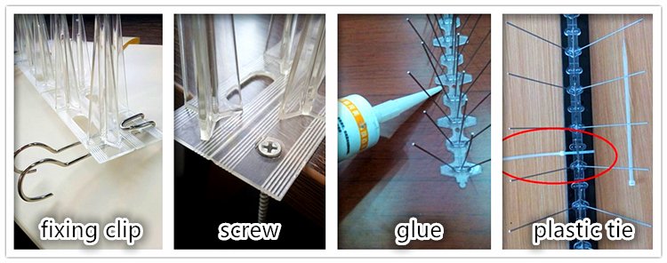  3 Rows Plastic Metal Anti Bird Wire Spikes installation tool