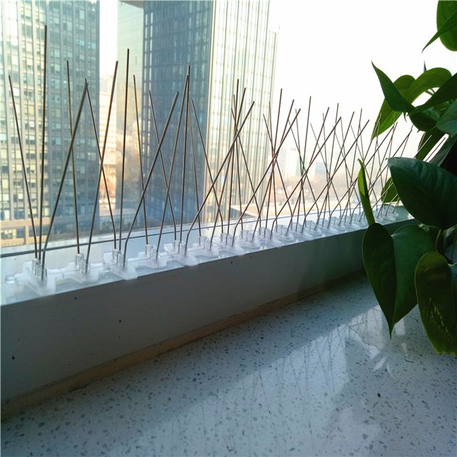5 Rows Polycarbonate Base Stainless Steel 304 Bird Spikes
