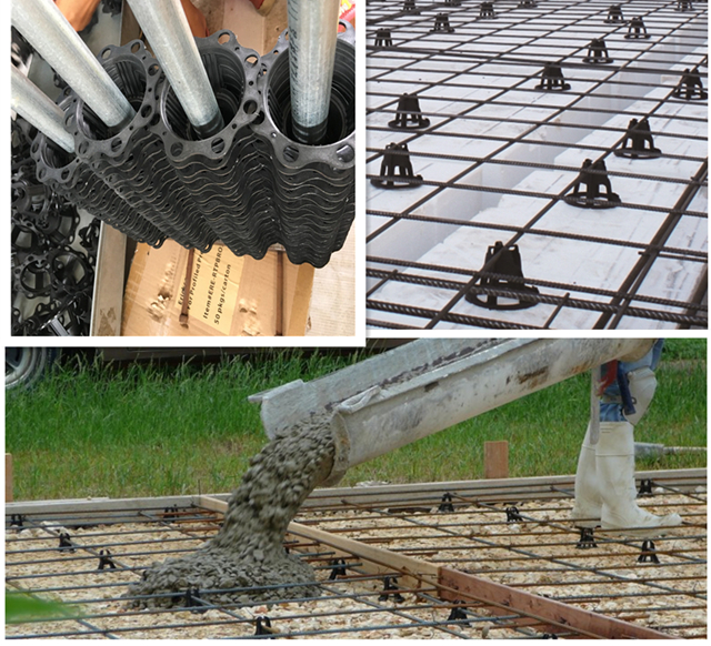 SHFRC202 1"1 1/2"' Plastic Concrete Steel Rebar Chair Support from