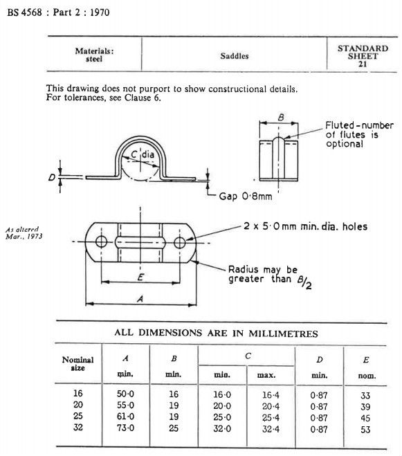 pipe clamp drawing